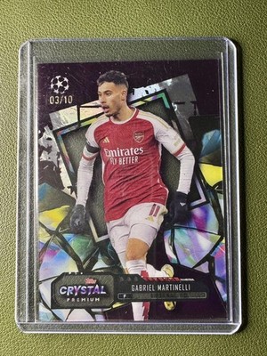 2023-24 Topps Crystal Premium UCC Gabriel Martinelli Pink /10 Arsenal FC