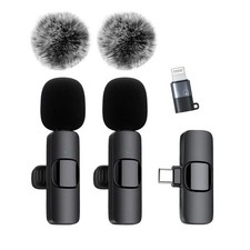 Wireless Microphone Audio Video Recording Mini Mic for iPhone Android Type-C New