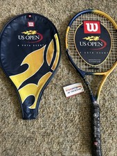 WILSON US OPEN USTA Blue/Yellow DOUBLE BEAM TENNIS RACQUET/RACKET New Never Used