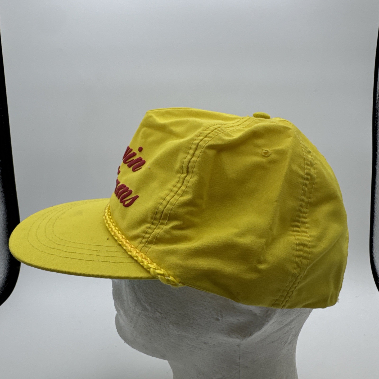 Sherwin Williams Snapback Hat Cap Yellow Red 90s … - image 2