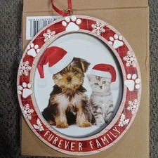 Dog Cat Pet Ornament Furever Family Picture Frame