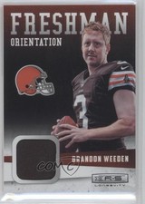 2012 Rookies & Stars Longevity Freshman Orientation Materials Brandon Weeden 6x7