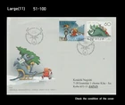 Christmas,Dragon,Santa Claus,Deer,Rudolph,Latvia 2011 FDC,Cover to Japan