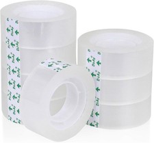 8 Rolls Easy Tear Transparent Tape Refills - Gift Wrapping Tape for Dispensers -