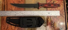 Ronin Torii Fixed Blade SBBL4BKRD Red & Black G10 D2 Steel Knife