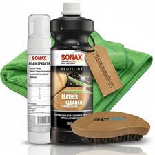 SONAX 1000ml Profiline Leather Cleaner+Foamsprayer+Microfasertuch+Lederbürste