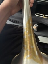 Conn Slide Trombone Key of C Sterling Silver Gold Brass Bell Brushed w/ Case