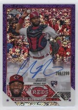 2023 Chrome Rookie Purple Speckle Refractor 296/299 Chuckie Robinson Auto 04g8