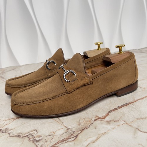 GUCCI 1955 Horsebit Loafer Heels Penny Brown Suede 8,5 G or 9 US or 42,5 EU - Bild 3 von 13