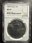 1989 AMERICAN EAGLE S$1 NGC MS 70