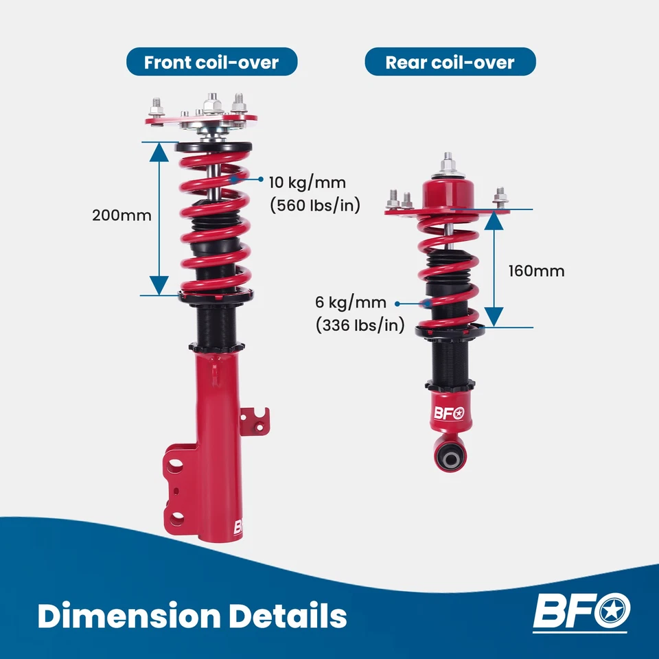 Kit de descenso Coilovers para Scion tC Coupé 2 puertas 2005 2006 2007 2008 2009 2010 Foto 4 de 4