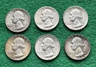 US Silver Quarter Lot - 6 Coins - Various Dates - 90% Silver - Check it out 👀!!