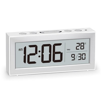 Battery Operated Alarm Clock, Portable Digital Clock with Large Display, Snoo...