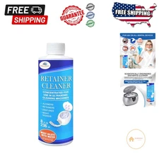 8 oz Ultrasonic Retainer Cleaner - Professional Quality for Mouthguards & Ali...