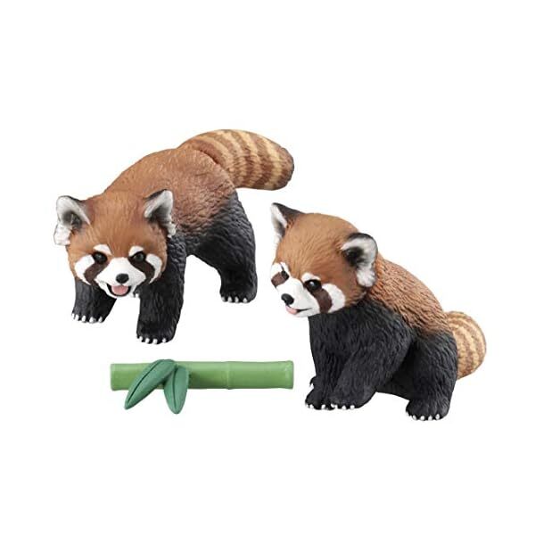 Takara Tomy Ania AS-35 Red panda Real Animal PVC Figure Set of 2 w/ Accessor