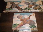 Vintage LOT Burgermeister Beer Duck, Quail, Pheasant 3D Cardboard Display Signs