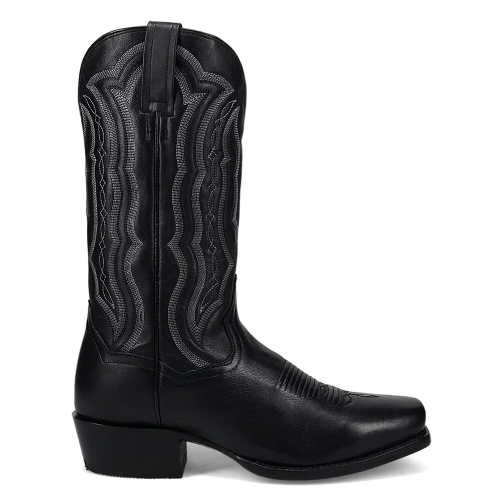 Dan Post Boots Ковбойские мужские черные повседневные ботинки с квадратным носком и вышивкой Wade DP335
