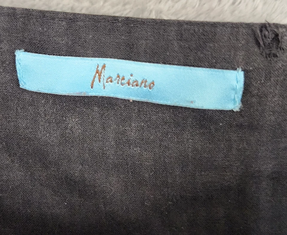 Saia Marciano Feminina XS Preto Branco Lantejoulas Strass Aflito Midi - Imagem 3 de 4