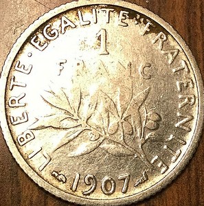 1907-FRANCE-SILVER-1-FRANC