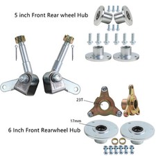 17mm Steering Spindle 3 Stud Wheel Hubs For 5'' 6'' ATV Quad Go Kart Drift Buggy