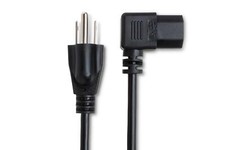 Hosa PWC-143R Right-angle IEC Power Cable, 18 AWG, IEC C13 to NEMA 5-15P, - 3