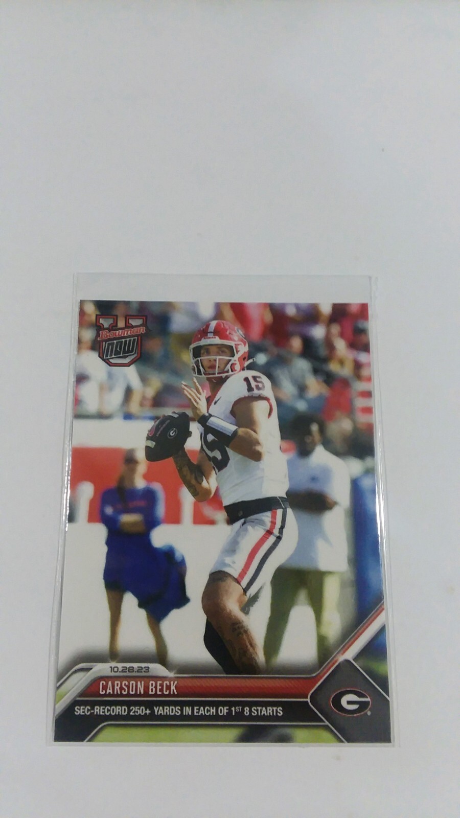 2023 TOPPS NOW BOWMAN U #20 CARSON BECK /1001 GEORGIA BULLDOGS