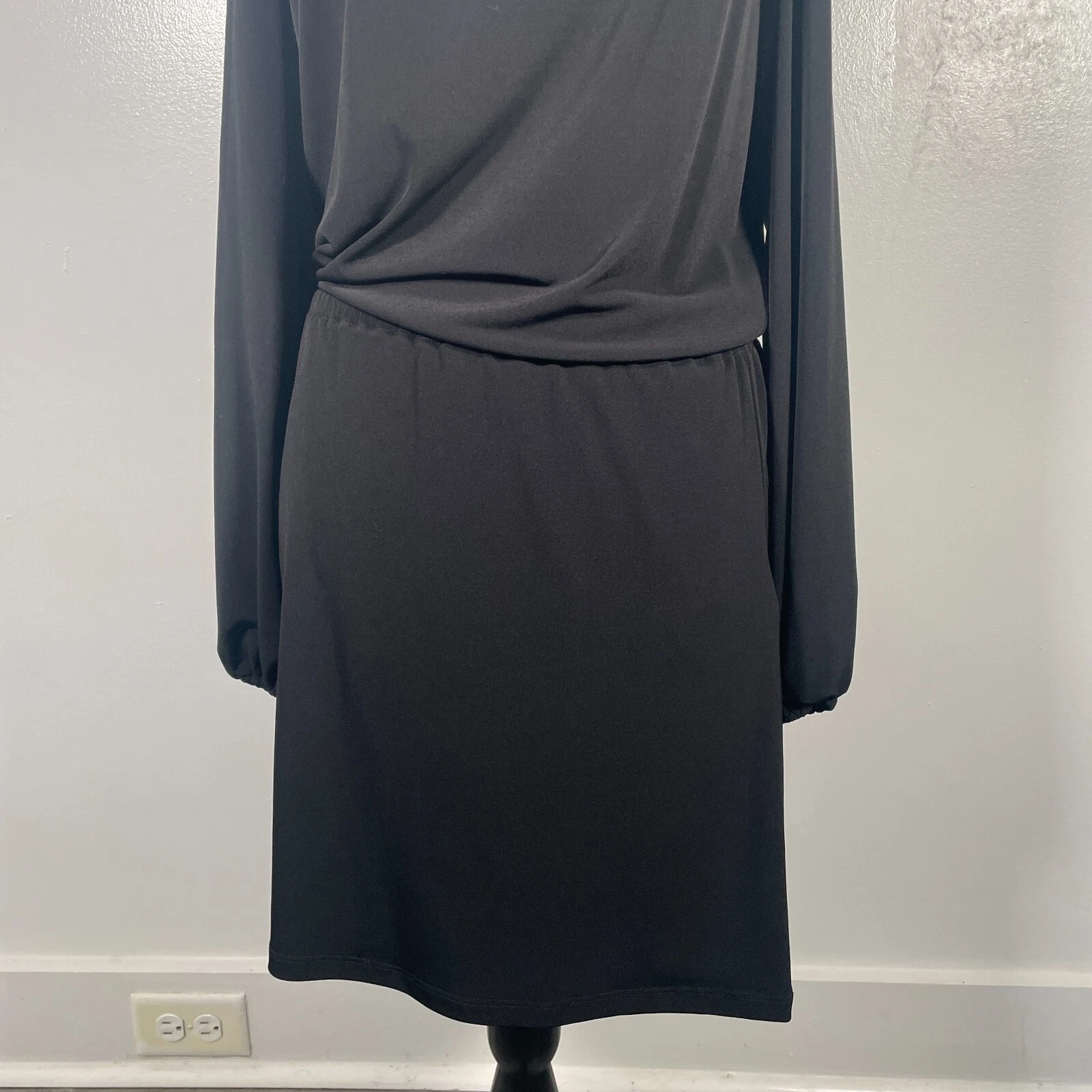 Mini abito Michael Michael Kors nero jersey Peekaboo spalle fredde Peekaboo XXS