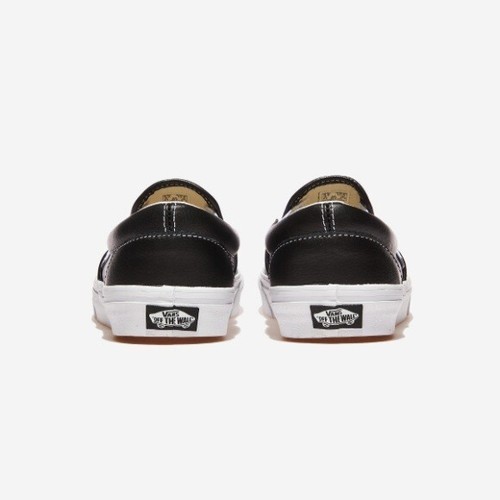 VANS Clásico Sin Cordones Cuero Negro Blanco Hombre Mujer Tenis ✅Varias Tallas - Imagen 5 de 6