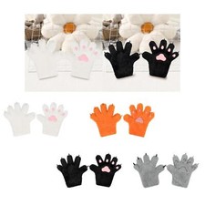Animal Gloves Adults Dress Women Winter Warm Props Handwear Plush Hands Paws