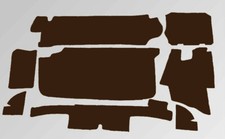 Kofferraum Teppich satz für Mercedes R107 SL '80-89 Velour Dunkelbraun