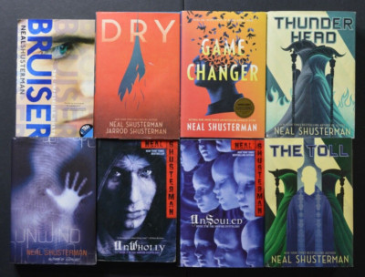 Lot of 8 Neal Shusterman Young Adult Books Unwind, Dry Game Changer Bruiser Toll