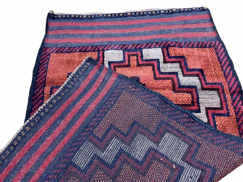 3X5 Vintage Handmade Tribal Wool Rug Balouchi Rug Afghan Rug Red 2' 8" X 4' 8" - Picture 10 of 10