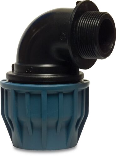 MDPE Compression Male BSP x Elbow Adaptor For MDPE Water Pipe 20mm to 110mm - 第 1/15 張圖片