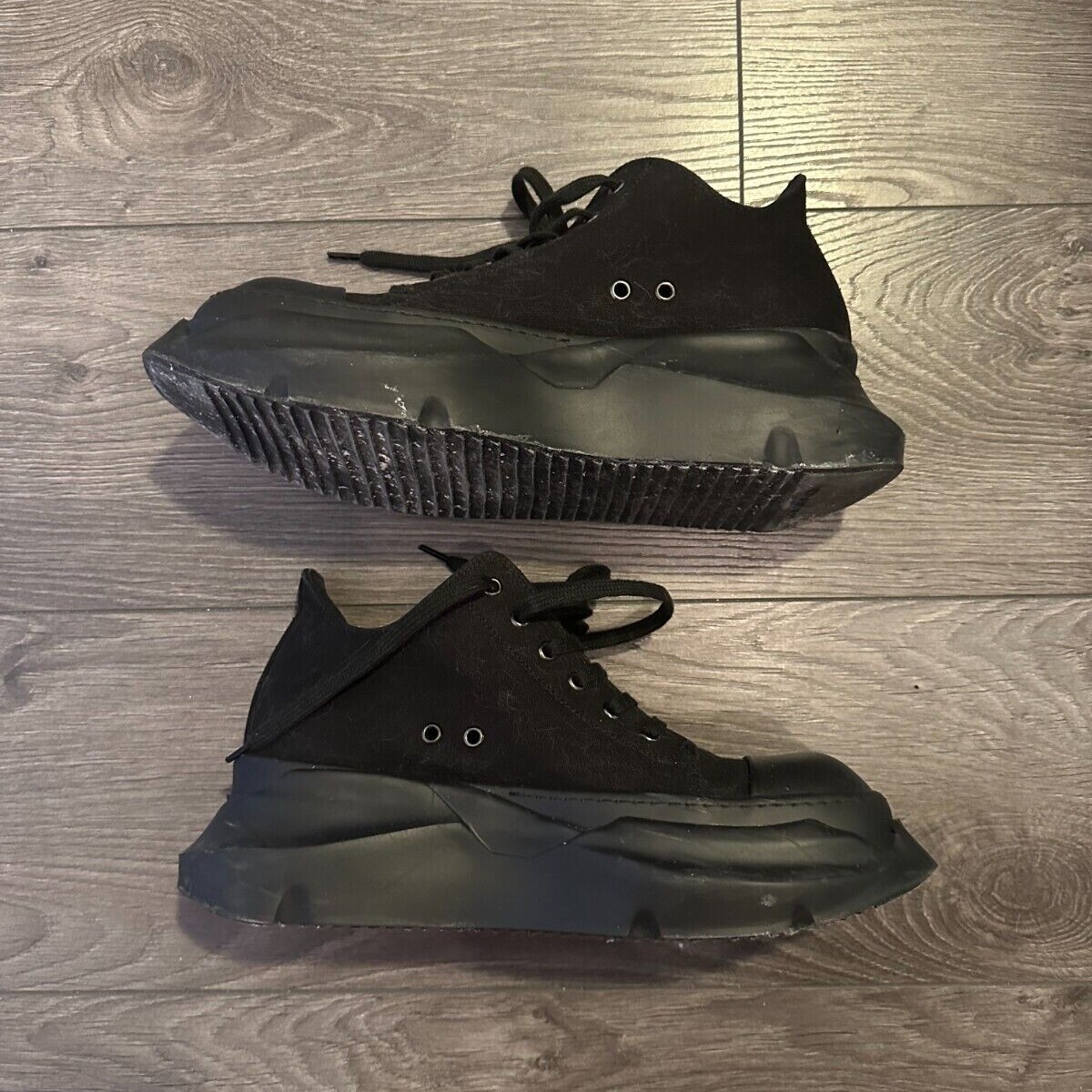 Rick Owens drkshdw Black Abstract low sneaker EU MEN 41.5 Rick Owens drkshdw Black Abstract low sneaker EU MEN 41.5