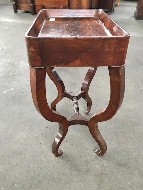 Elegante Tavolino Carlo X a vassoio in Mogano - Restaurato (in corso d'opera) - Immagine 4 di 4