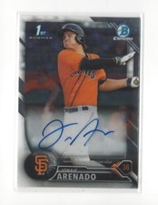 2016 Bowman Chrome Prospect Jonah Arenado AUTOGRAPH Giants