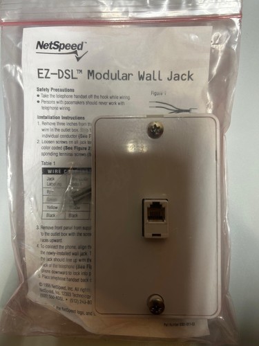 NetSpeed EZ-DSL Wall Jack with built in Filter - New - 第 1/1 張圖片