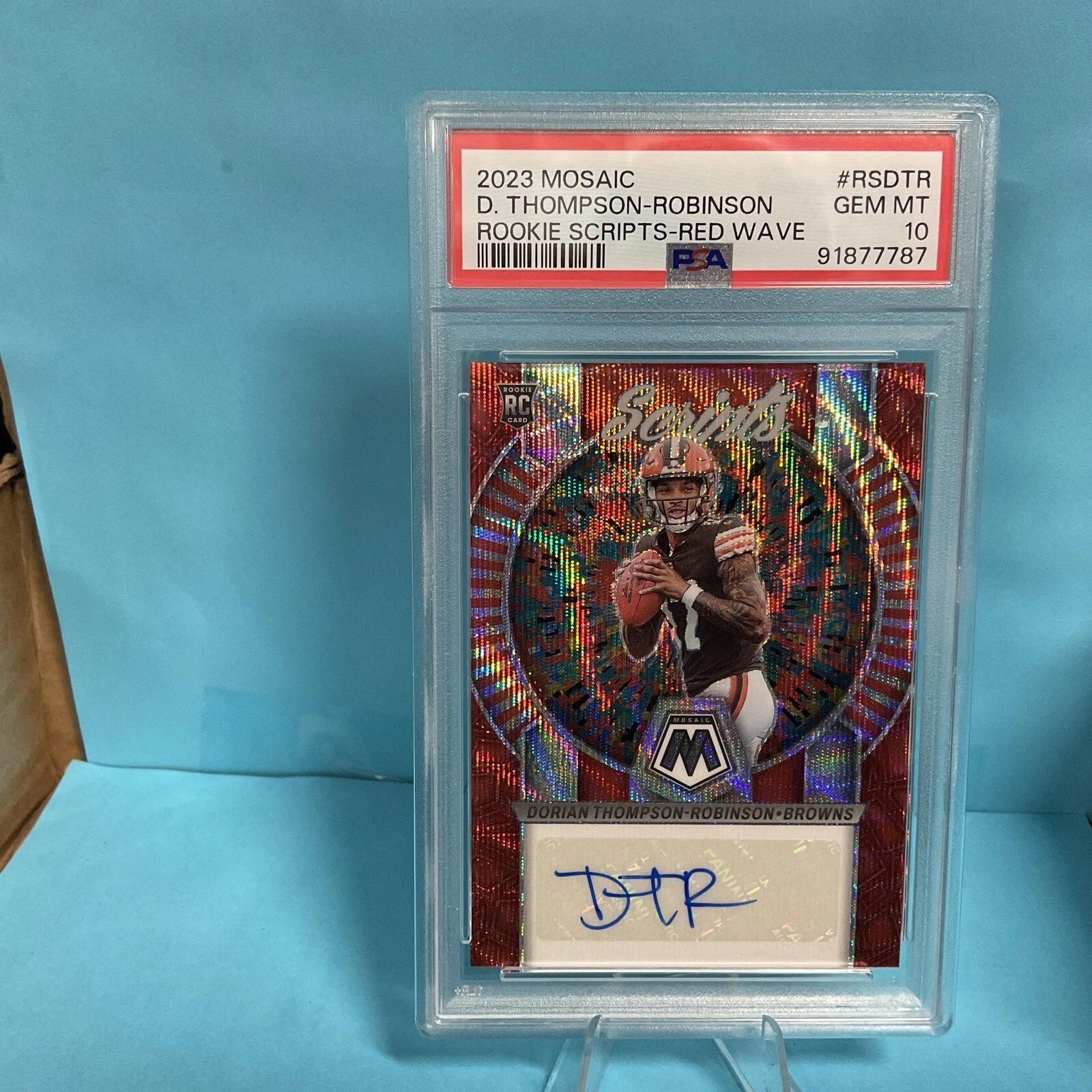 Dorian Thompson-Robinson Panini Mosaic Rookie Scripts #RSDTR Red Wave