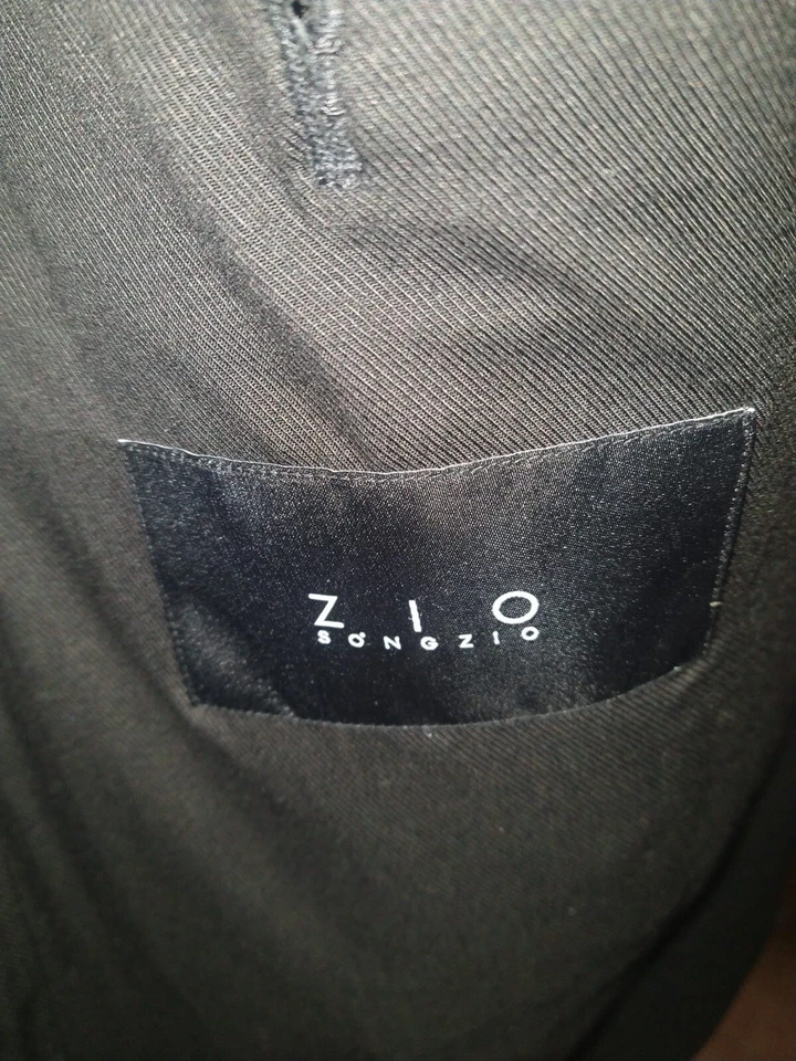 Chaqueta de lana negra Zio Songzio mediana para dama Foto 4 de 4