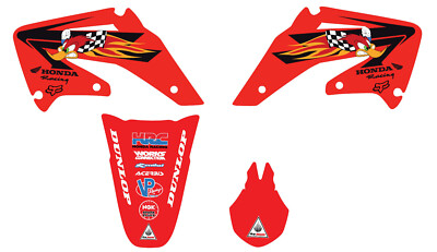 HONDA WOODY GRAPHICS CRF450 2002 2003 2004 21mil LAMINATED GLOSS DECALS STICKERS