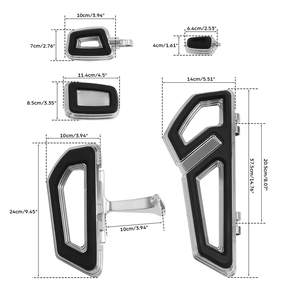 Tablero de piso delantero y trasero clavijas de cambio pedal de freno apto para Harley Touring 2000-24 Foto 4 de 4