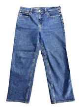 j crew Womens Blue Jeans Straight Leg Classic Fit 30P Mid Wash 5 Pockets Denim