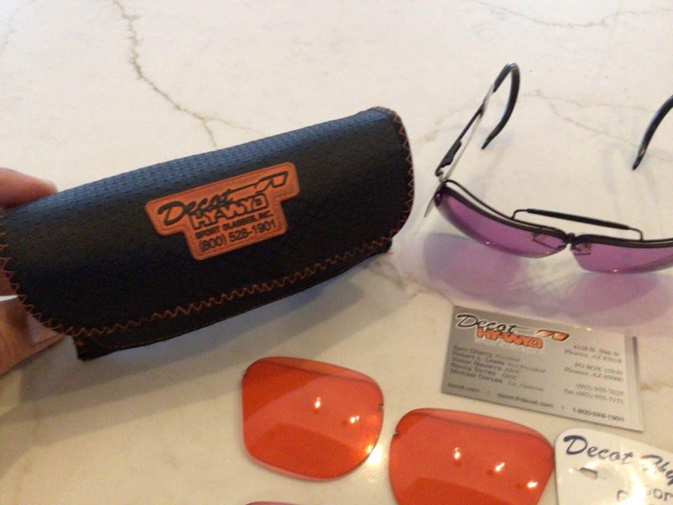 Decot HYWHD Sport Shooting Glasses with 2extra set Lenses & case Nice