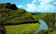 Vintage Postcard of Wailua River, Kauai, Hawaii - Scenic View - Mid-Century