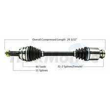 SurTrack MZ-8170 CV Axle Shaft