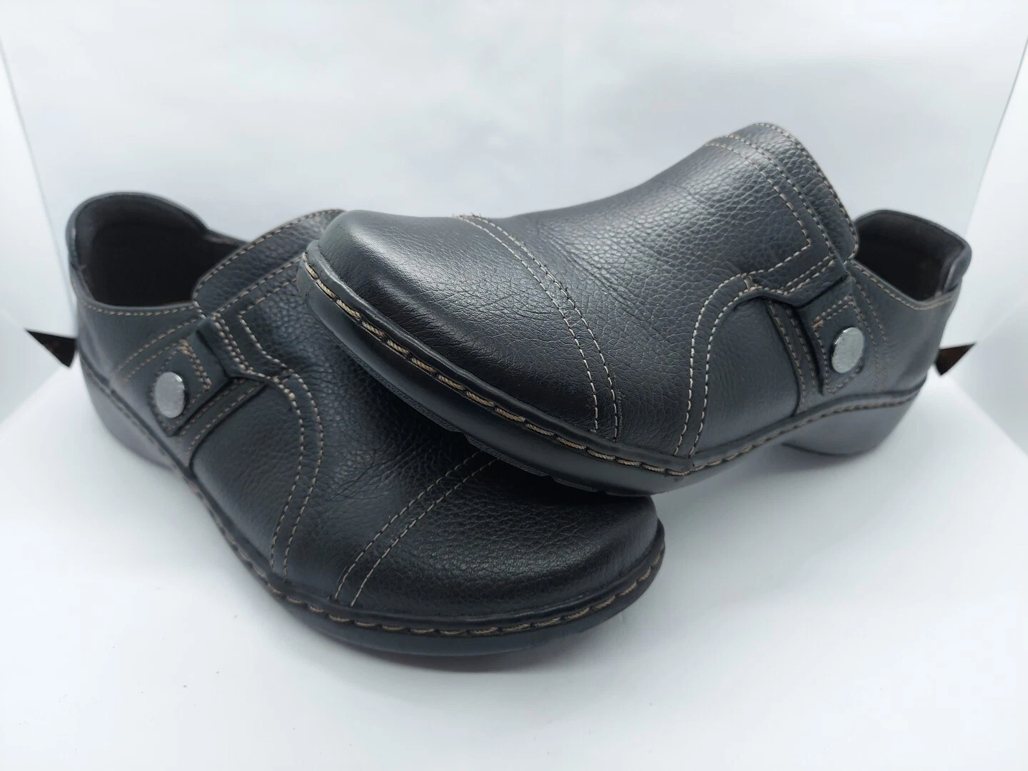 Scarpe Clarks mocassino donna 6 5 Cora papavero pelle marrone scuro lavoro città