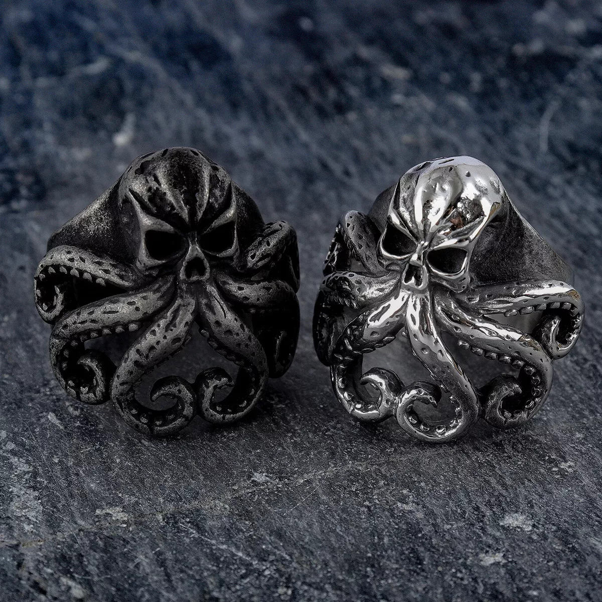 Mens Stainless Steel Biker Nautical Octopus Tentacle Ring Men Size 7 15