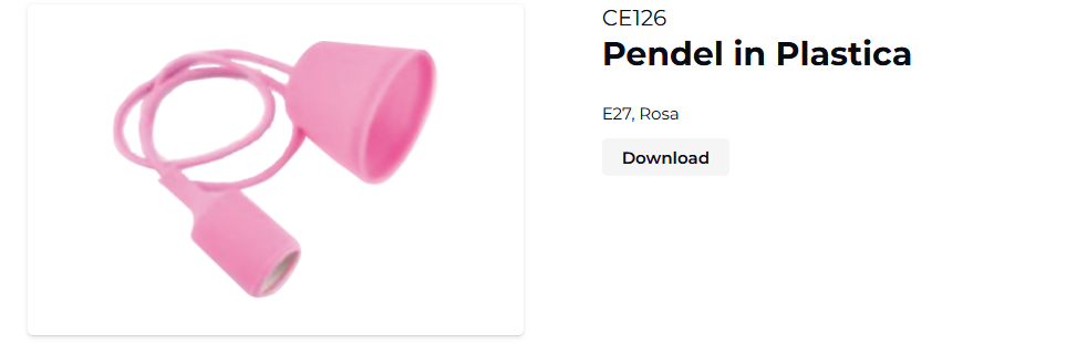 Pendel in Plastica NOVA LINE CE126 rosa