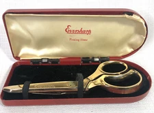Vintage EverSharp Pinking Shears Acme Co Crafts Sewing Notions Scissors w/Case