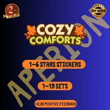 Cozy Comforts Mono_Poly  1-6 Star Stickers Cards Fast and Cheap